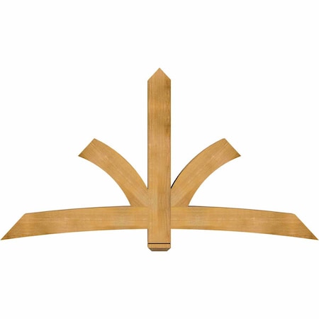 Ekena Millwork Davenport Rough Sawn Timber Gable Bracket, Western Red Cedar, 84"W x 45"H x 6"D x 6"F, 13/12 Pitch GBW084X45X0606DAV00RWR